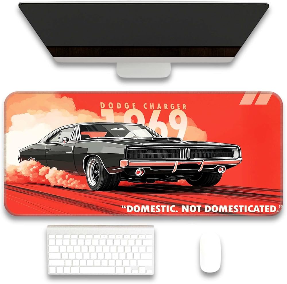 1969 Dodge Charger Keyboard & Mouse Mat 
