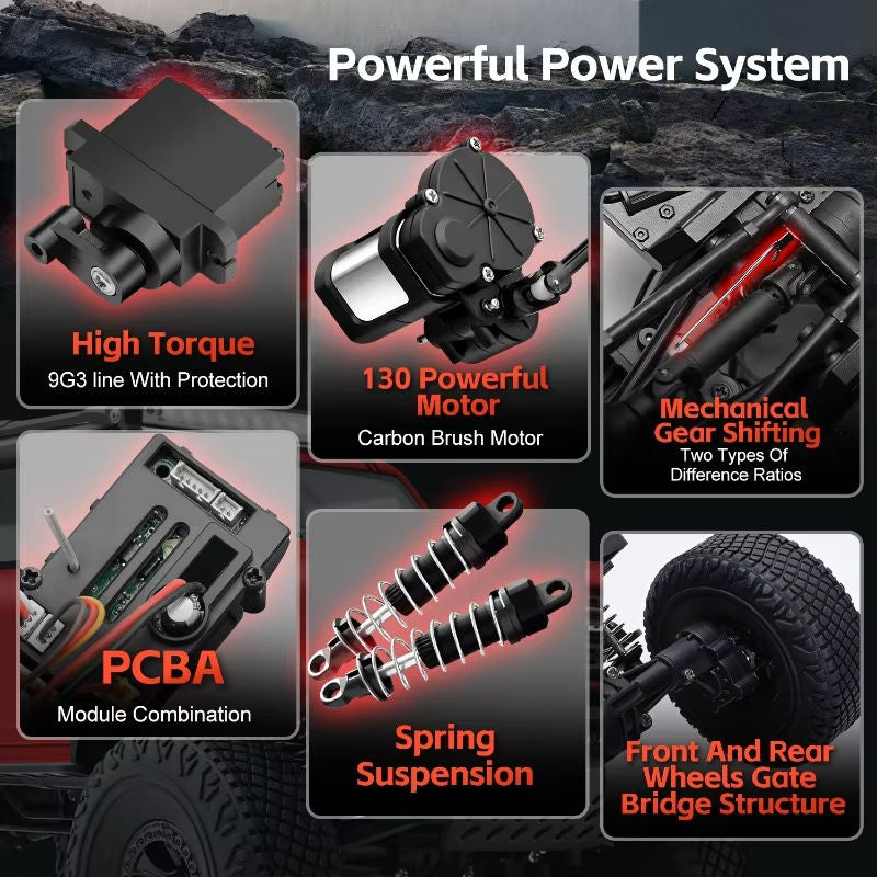 WLtoys 184023 1:18 Ford Bronco 4WD RC Rock Crawler — 2-Speed, Portal Axles (RTR) — 4WD