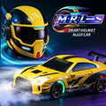 1:64 Mini RC Helmet Dodge Drift Car black and orange sports car