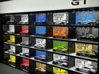 1:64 scale model car display cabinet with LED lighting.