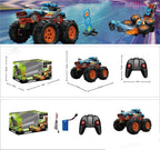 RC 2-in-1 Monster Launcher Track 333-TS251401  1:16 360° Flips 60min Play Kids