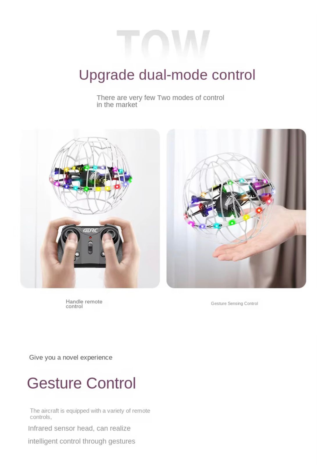 4DRC 4D-V49 Series Magic Ball Gesture-Controlled Drone