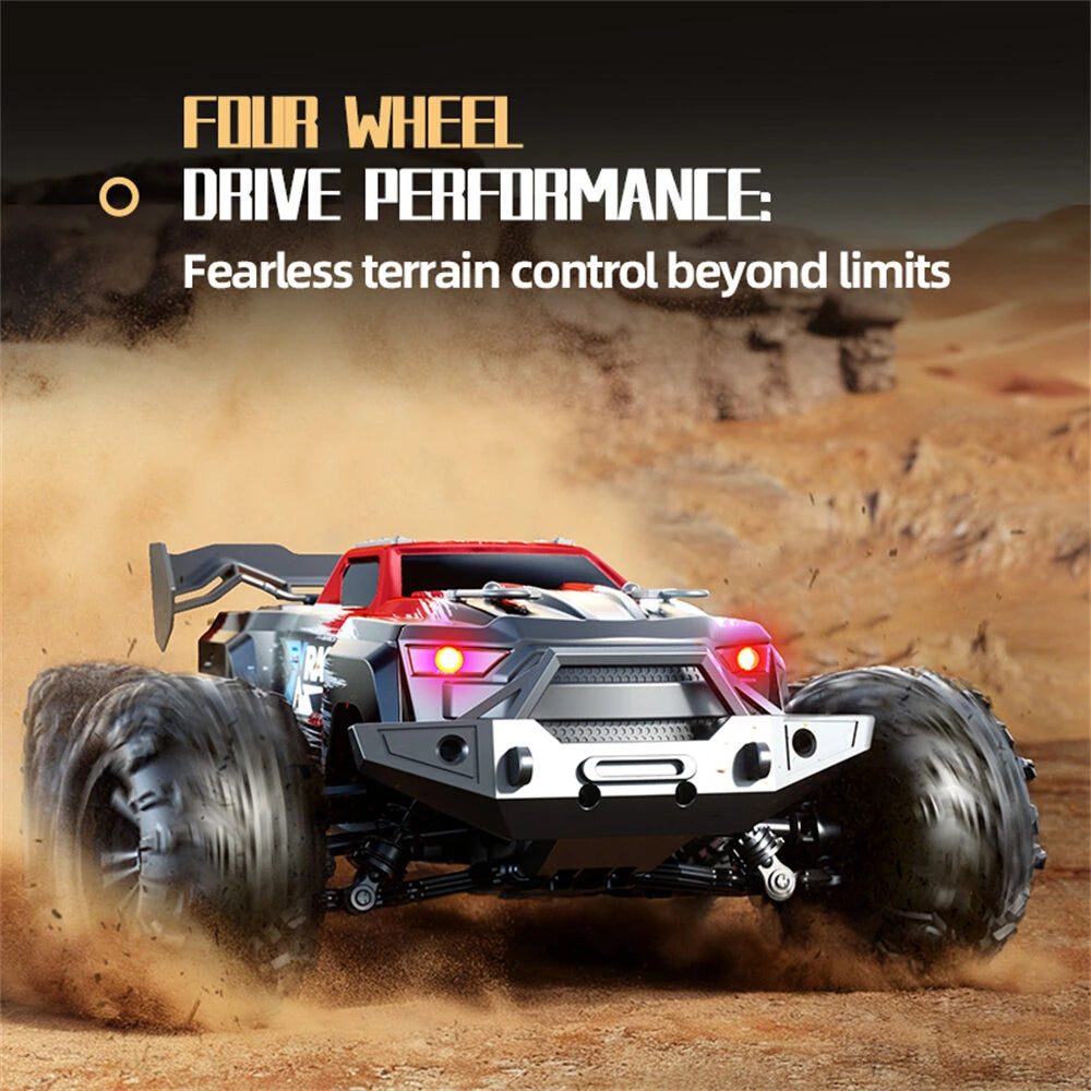 4WD Brushless RC Off-Road Truck on Dirt Trail