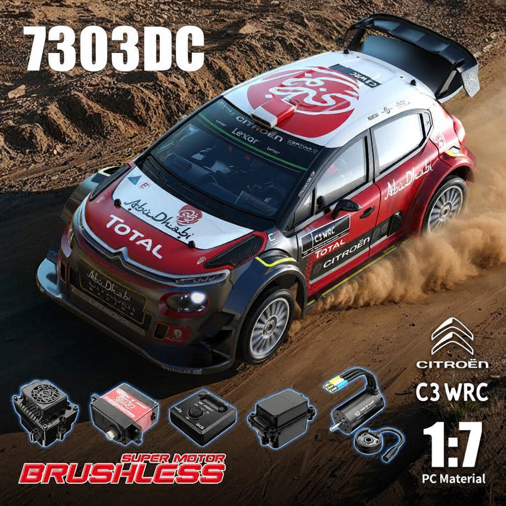 MJX Hyper Go 7303DC 1:7 Brushless RC Rally Car — 120A, Sensored, Battery & Charger (RTR)