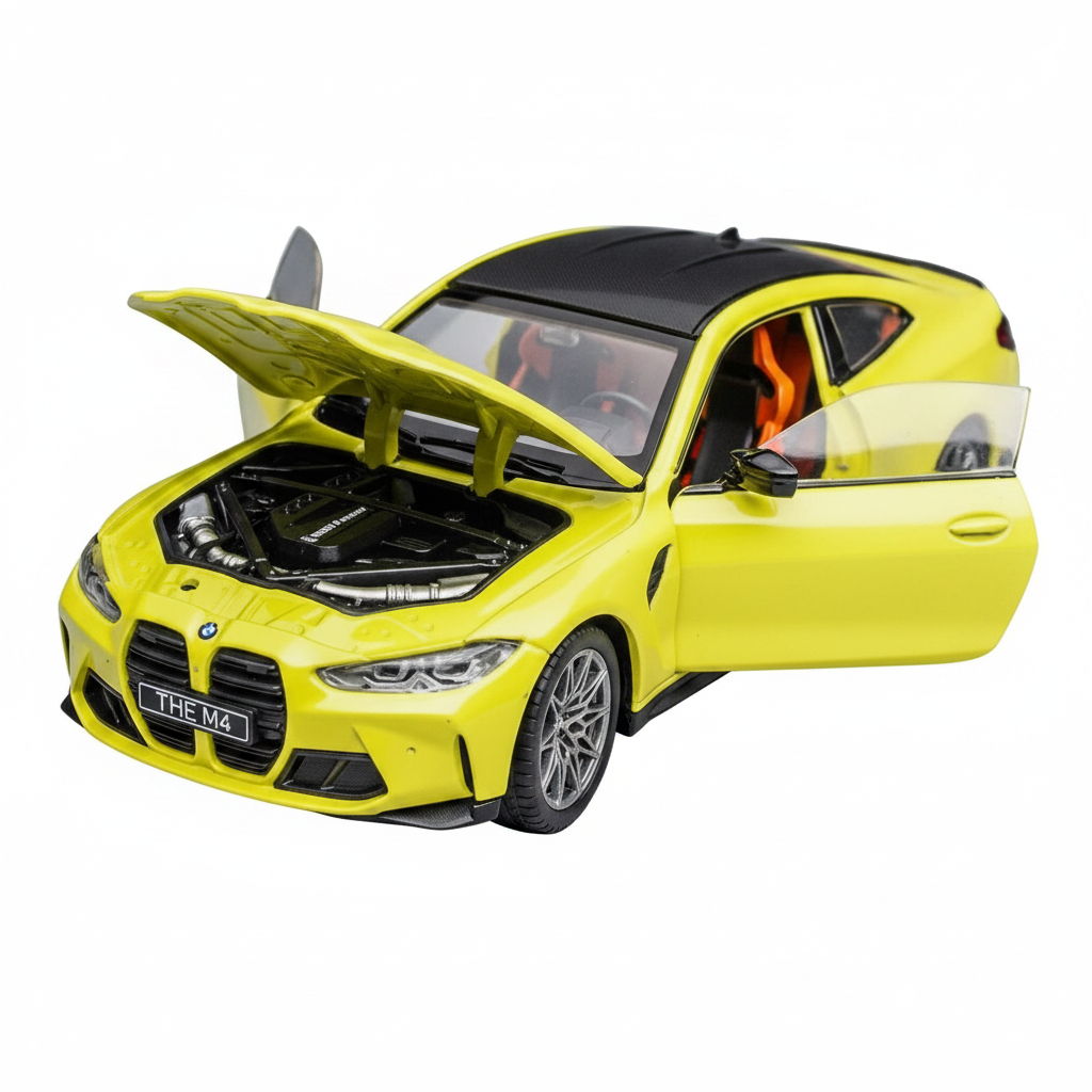 BMW M4 G82 Neon Green Diecast Model Front View