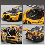 BMW M4 GT3 Yellow Diecast Model Front View