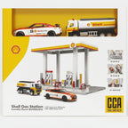 CCA 67277E Shell Gas Station 1:72 Volvo & 1:42 Nissan Diecast Model