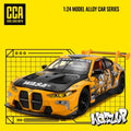 CCA BMW M4 GT3 1:24 Yellow Alloy Diecast Car Model