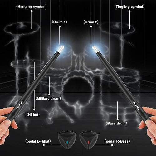 Electronic Air Drum with Sticks