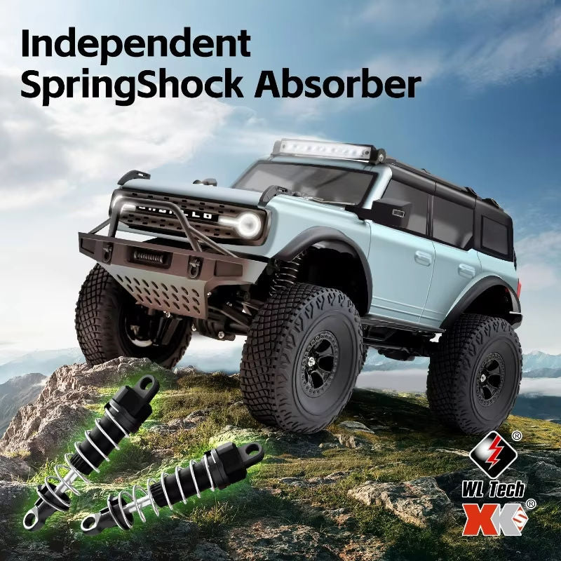 WLtoys 184023 1:18 Ford Bronco 4WD RC Rock Crawler — 2-Speed, Portal Axles (RTR) — Portal axles