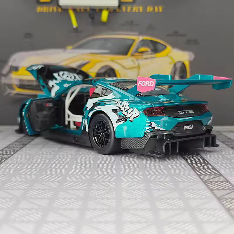 Ford Mustang GT3 Diecast Model with Open Doors