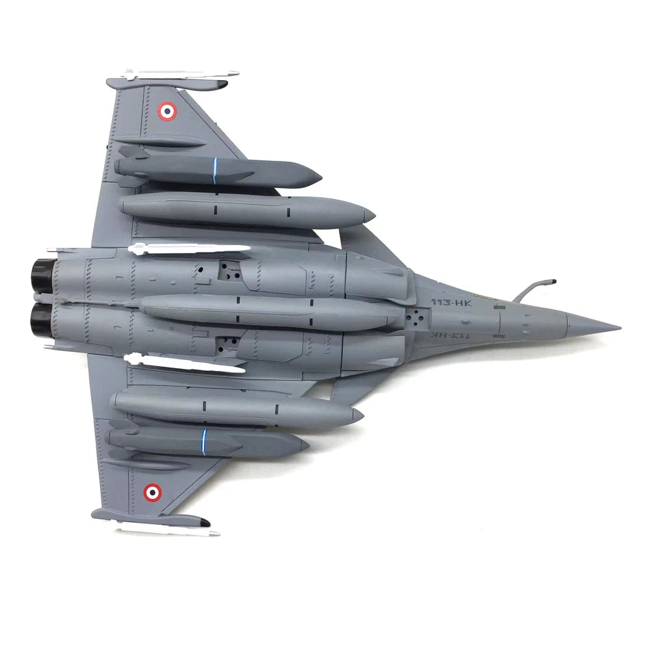 French Air Force Rafale B Camouflage Fighter Jet Alloy Aircraft Model with Display Stand