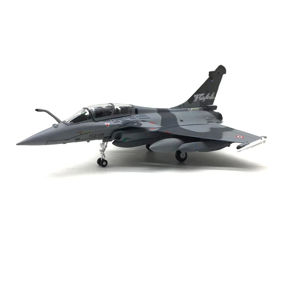 French Air Force Rafale B Camouflage Fighter Jet Alloy Aircraft Model with Display Stand