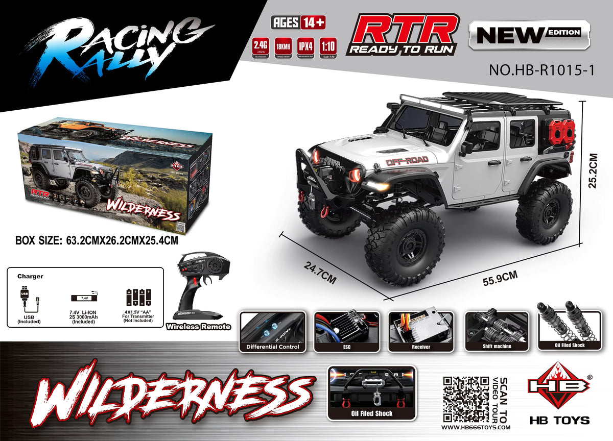 Hb R1015 Rccrawler HB R1015-1 1:10 RC Off-Road Crawler 4WD with Electronic Differential ...