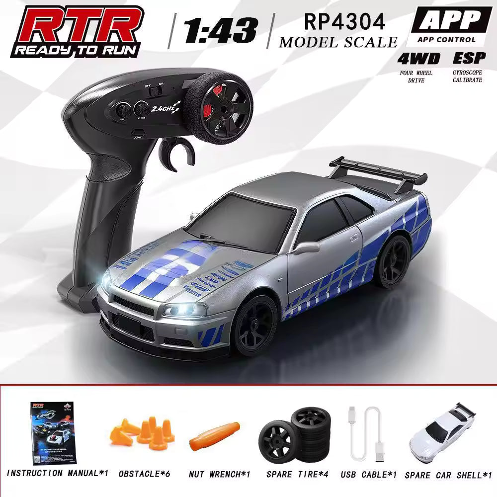 HB Toys RP4303 1:43 Nissan Skyline R34 RC Drift Car