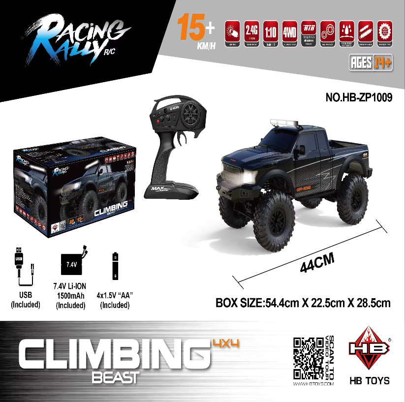 HB Toys ZP1010 1:10 4WD Off-road rock Crawling Rc truck