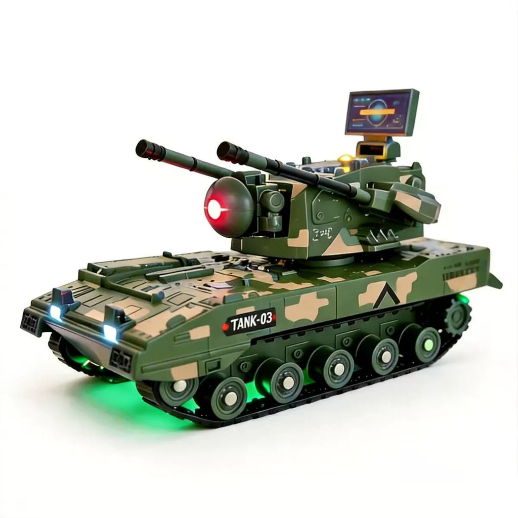 HG TRASPED HG4-538 1:64 Mini Alloy RC Tank with 360 Rotating Turret Sound and Light Effects