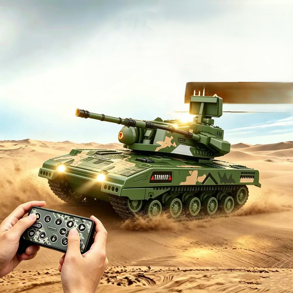 HG TRASPED mini alloy RC tank with LED lights and sound effects