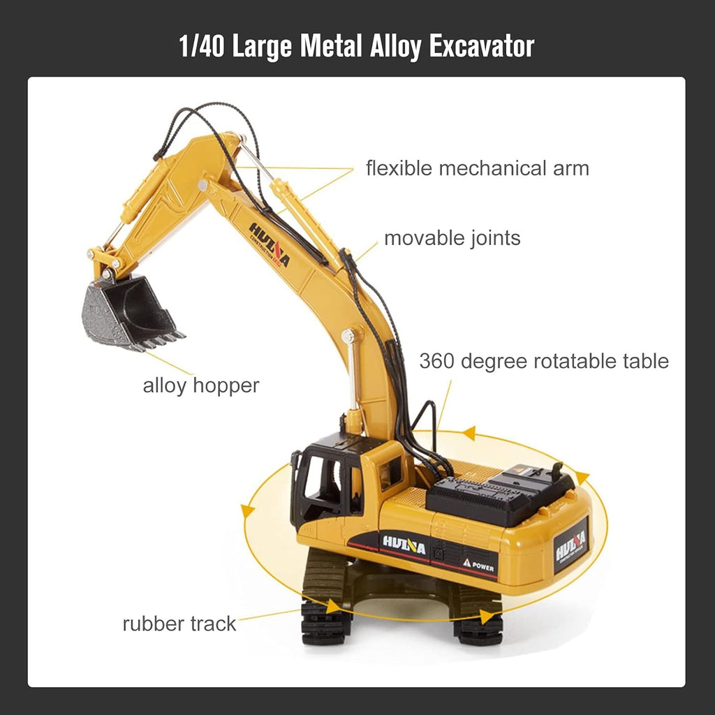HUINA 1910-2 1:40 Metal Excavator
