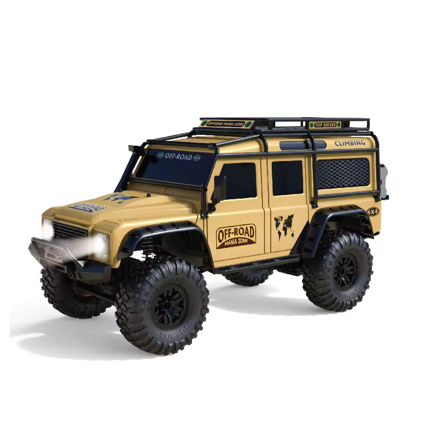 1:10 4WD RC Rock Crawler — Defender Body, Desert Yellow (RTR) — 1:10 scale