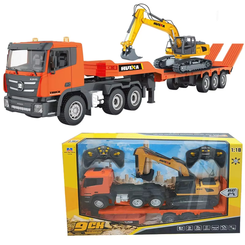 Huina 1319 1:24 RC Tractor Truck with Flatbed Trailer