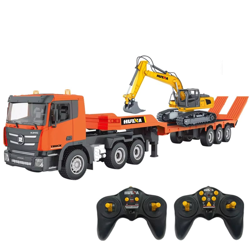 Huina 1319 RC Trailer Truck with Excavator