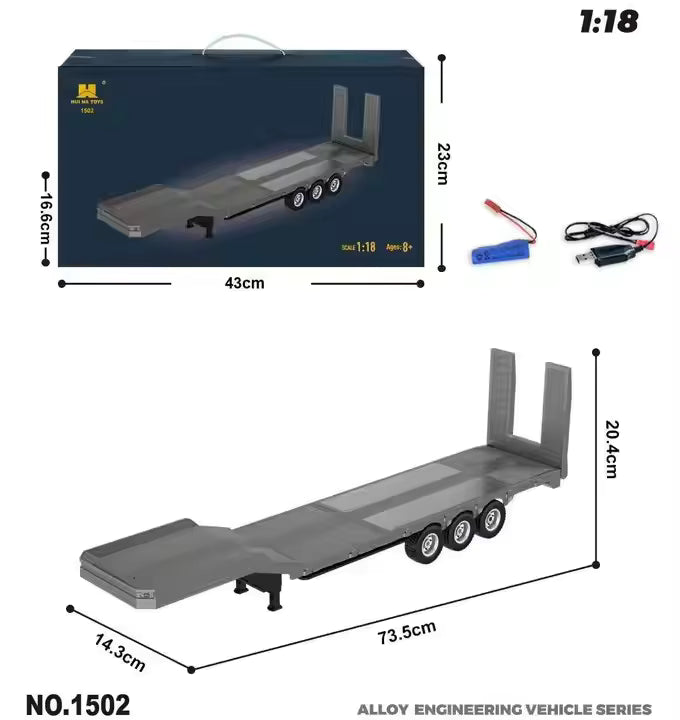 Huina 1502 RC Metal 1:18 Semi Trailer