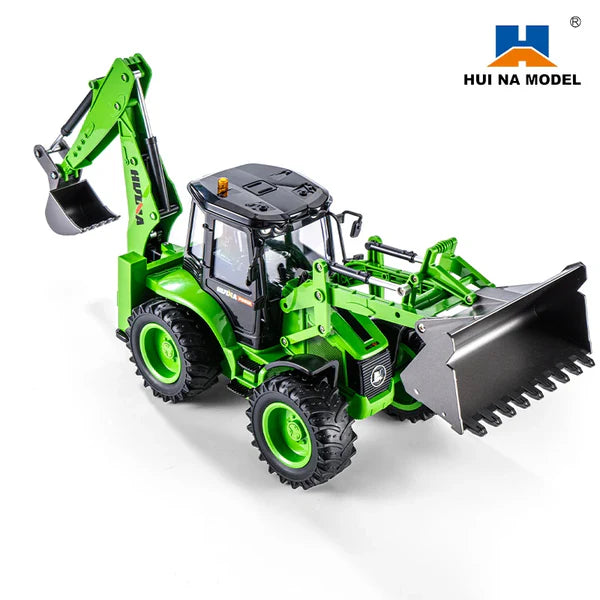 Huina 1579 Remote Control Backhoe Loader with Excavator Arm