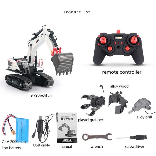 Huina 1594 Alloy RC Excavator