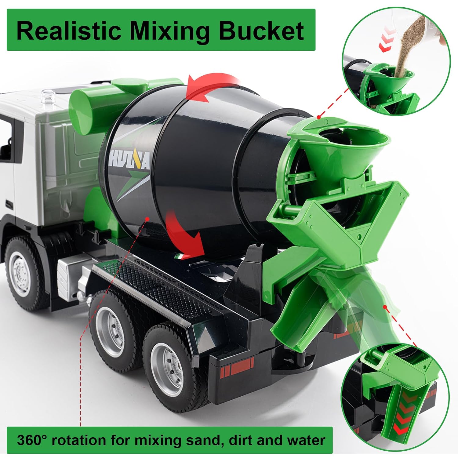 Huina 657 Cement Mixer Truck with Rotating Drum