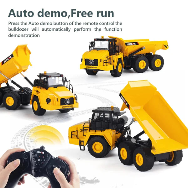 Huina RC Dump Truck Loading and Unloading Materials