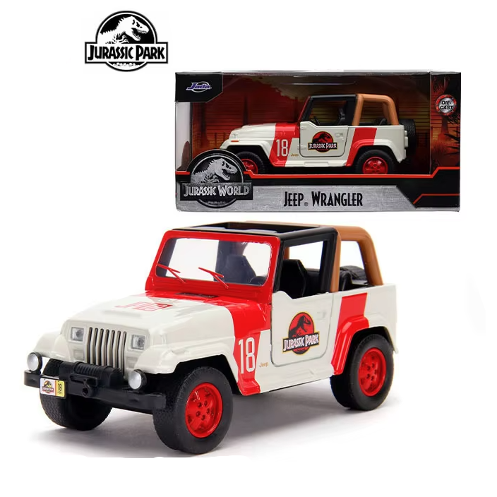 JADA JD32129 1:32 1992 Jeep Wrangler from Jurassic Park diecast car