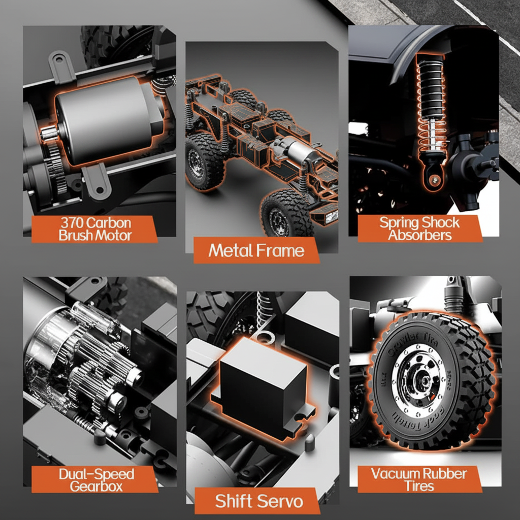 JJRC C8823 1:18 Mercedes-Benz Unimog 6WD RC Crawler 