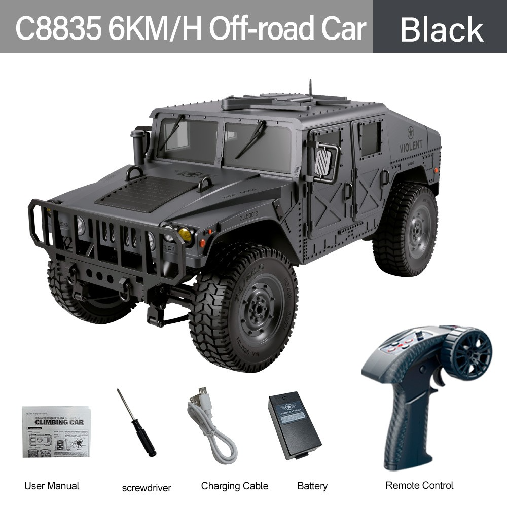 JJRC_C8835_1_16_RC_Military_Jeep black
