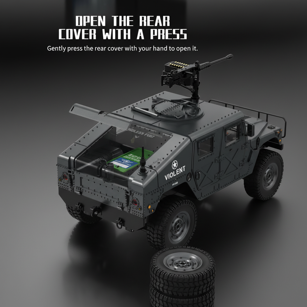 JJRC C8835 1:16 RC Military Jeep battery