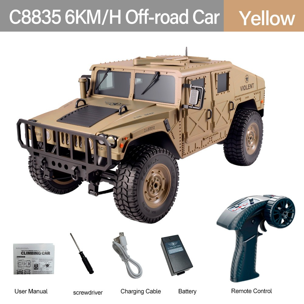 JJRC_C8835_1_16_RC_Military_Jeep yellow