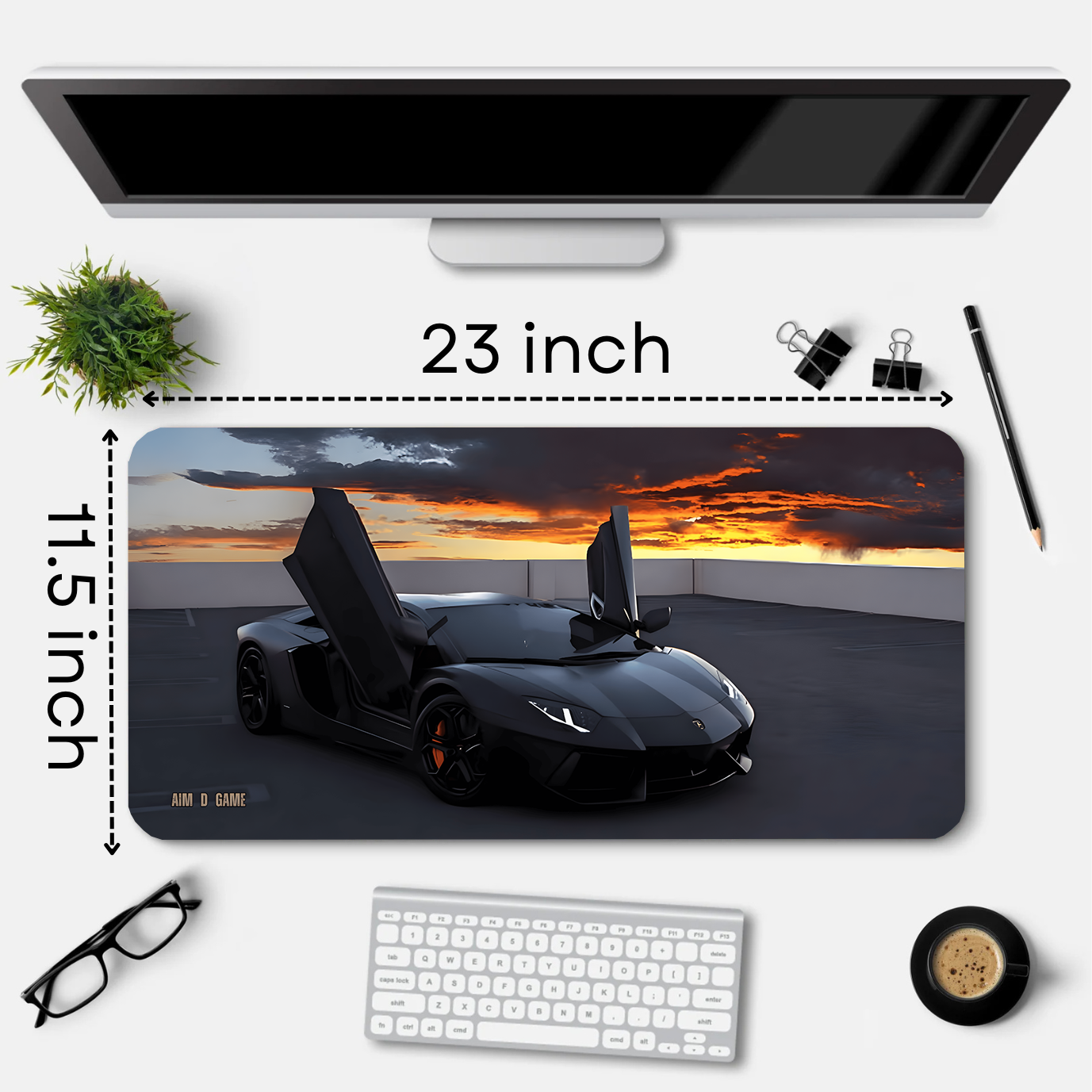 Lamborghini Aventador Keyboard & Mouse Mat
