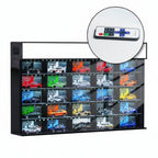 Luxury miniature car garage display for collectors.