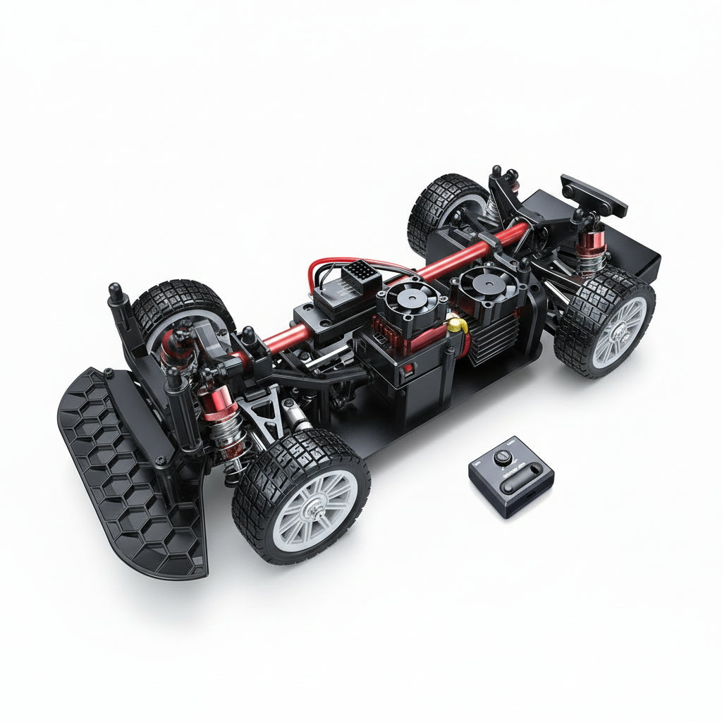 MJX Hyper Go 7303DC 1:7 Brushless RC Rally Car — 120A, Sensored, Battery & Charger (RTR) — 3974 2500KV sensored brushless