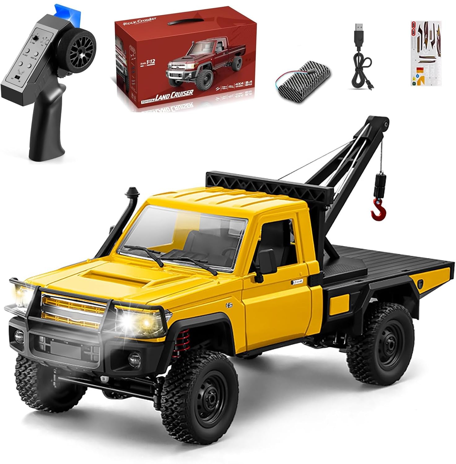 MN Model MN82T 1:12 LC79 4WD RC Crawler with Working Crane (RTR)