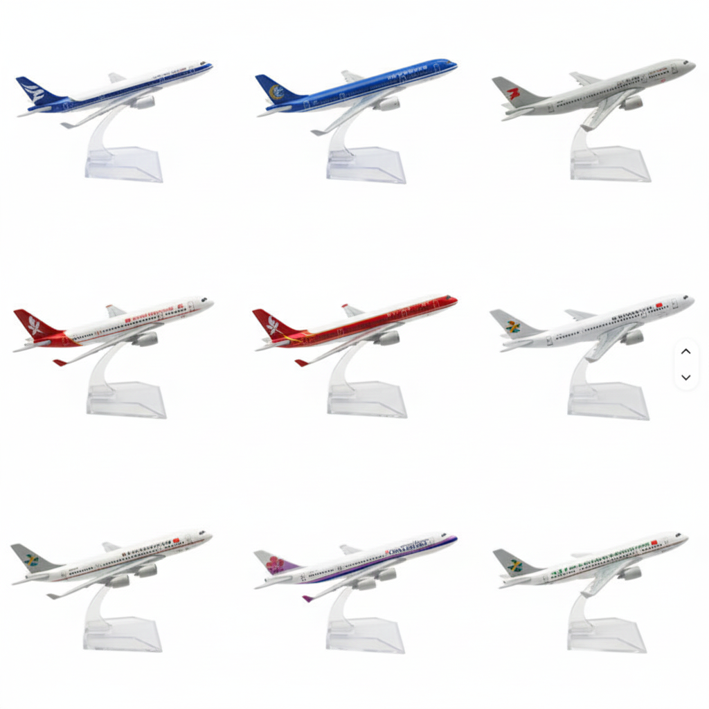 Metal Airplane 16cm Diecast Model with Stand