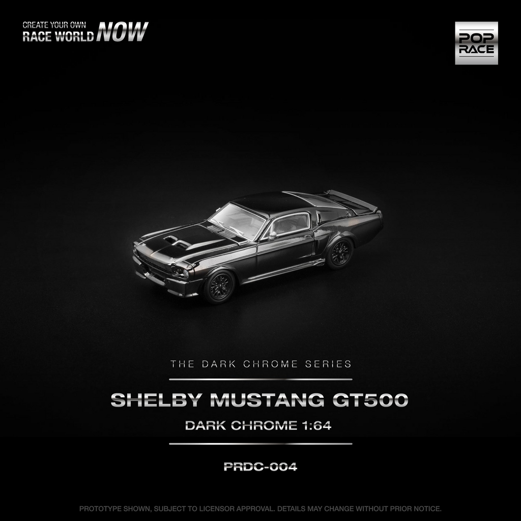 POP RACE PRDC-004 1:64 Shelby Mustang GT500 Dark Chrome Series