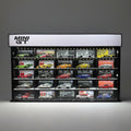 Premium LED display case for Mini GT and Tomica 1:64 scale cars.