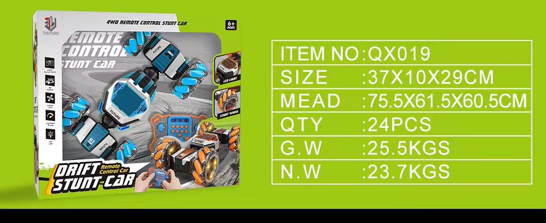 QX018Z MILI 360° Rotation Gesture Sensing RC Stunt Car