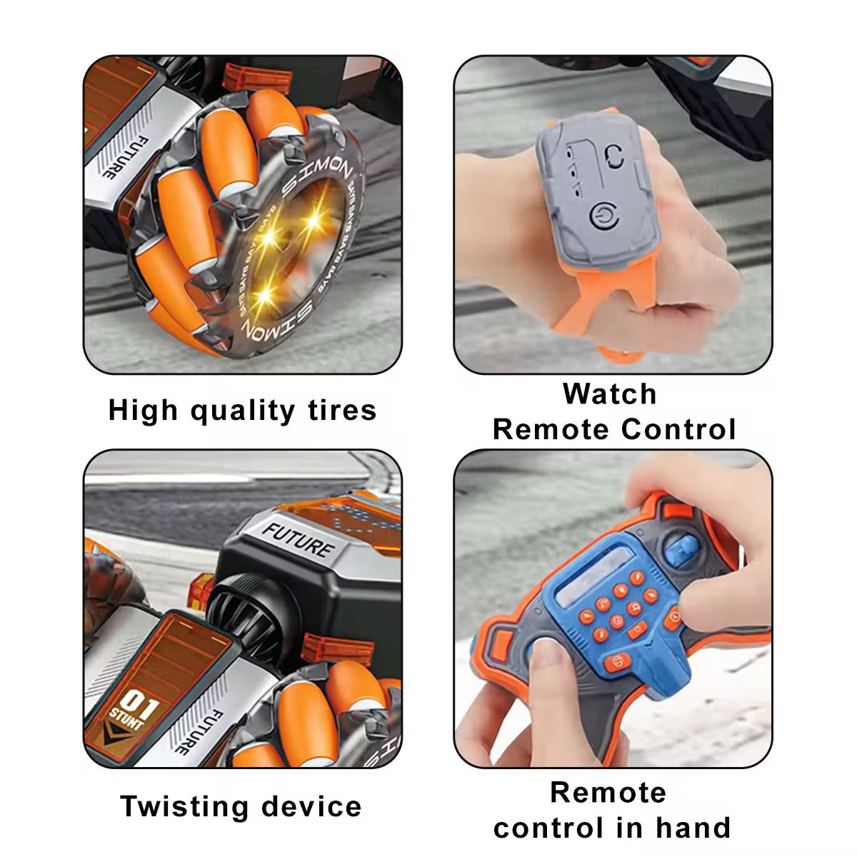 QX018Z MILI 360° Rotation Gesture Sensing RC Stunt Car