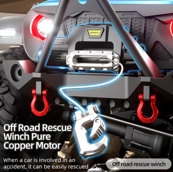 RC crawler with rugged tires
