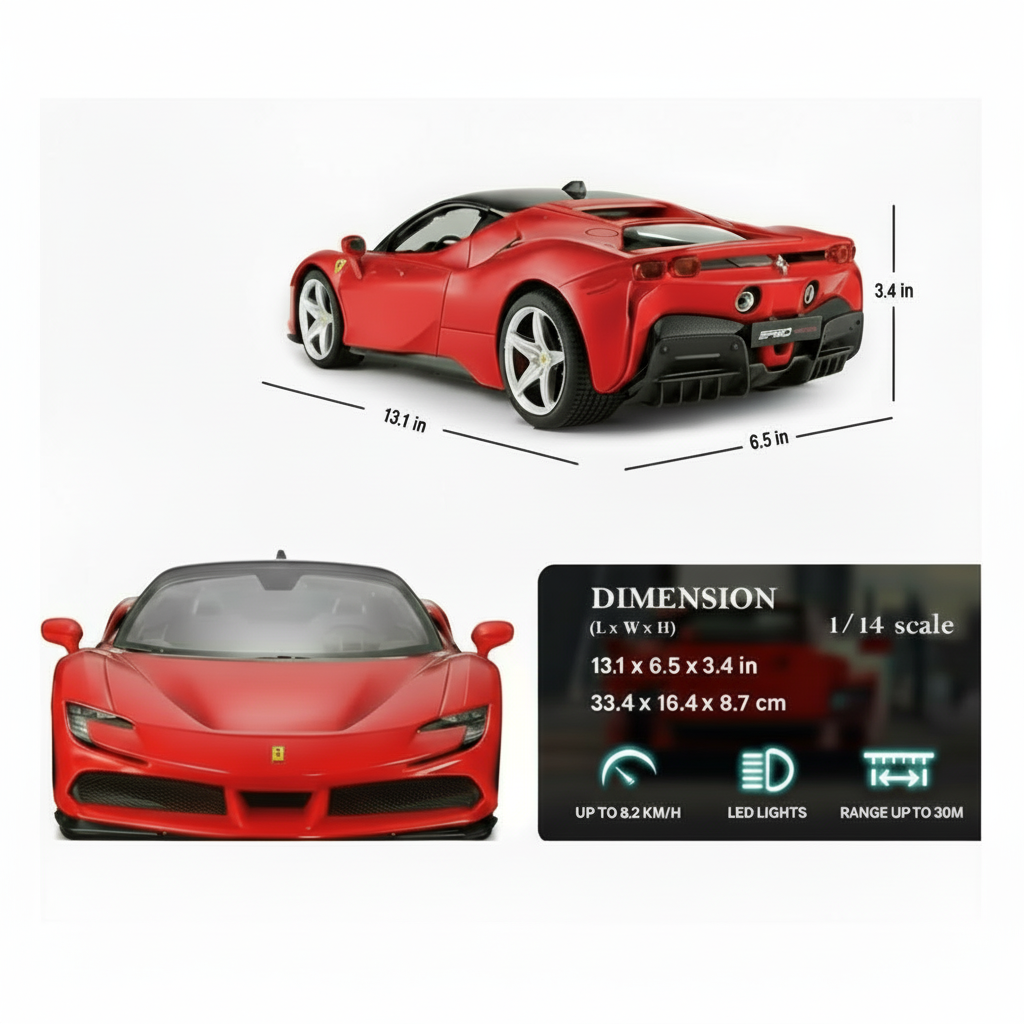 Rastar 1:14 Ferrari SF90 Stradale RC Car