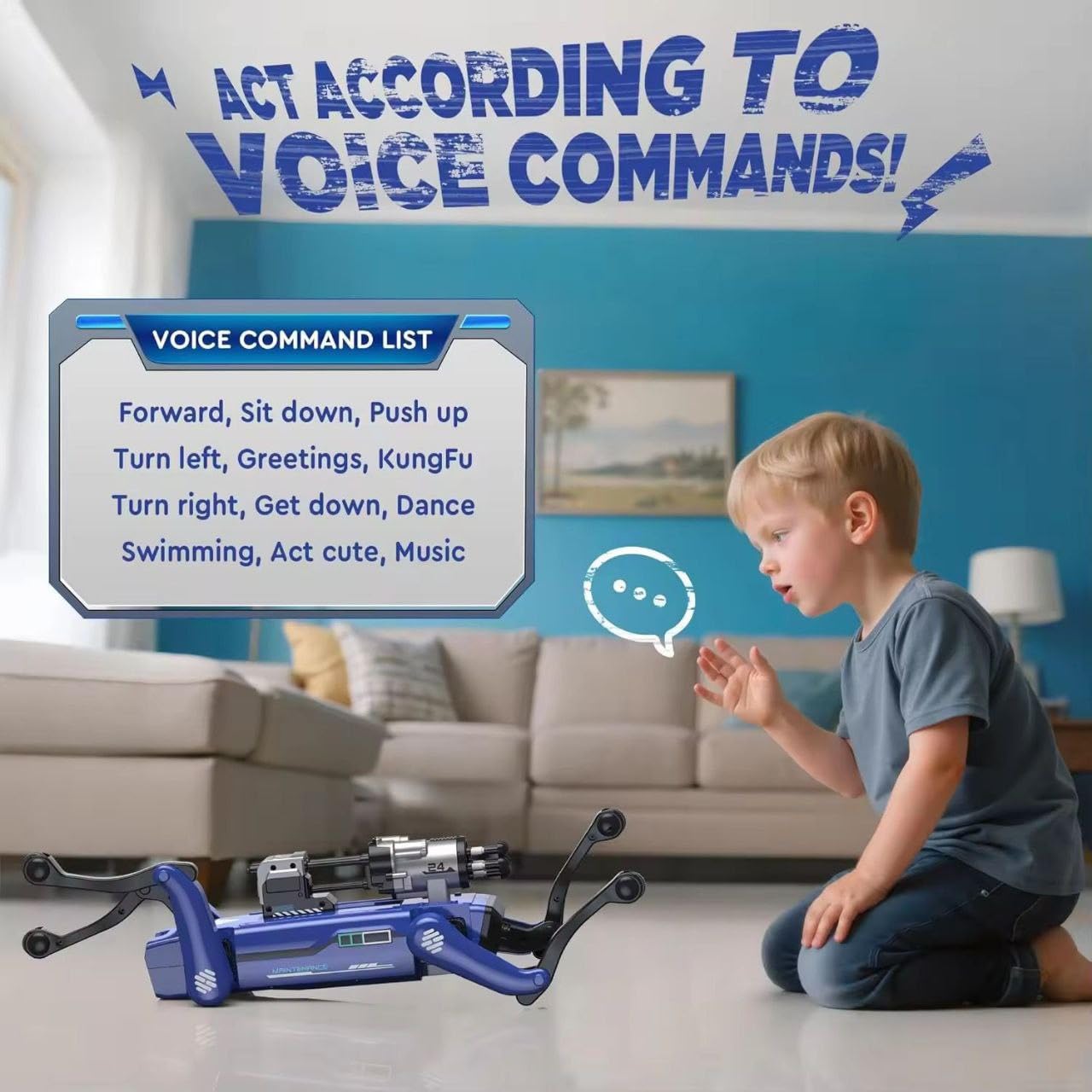 Smart Robot Dog Interactive STEM Pet with Voice Control & Remote