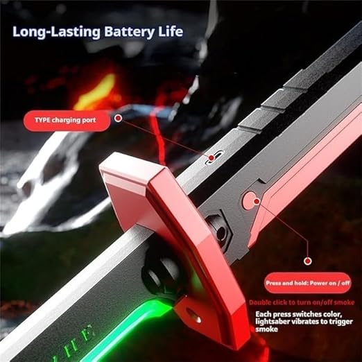 Sparkblade Anime Inspired LED Sword with Smoke & Spark