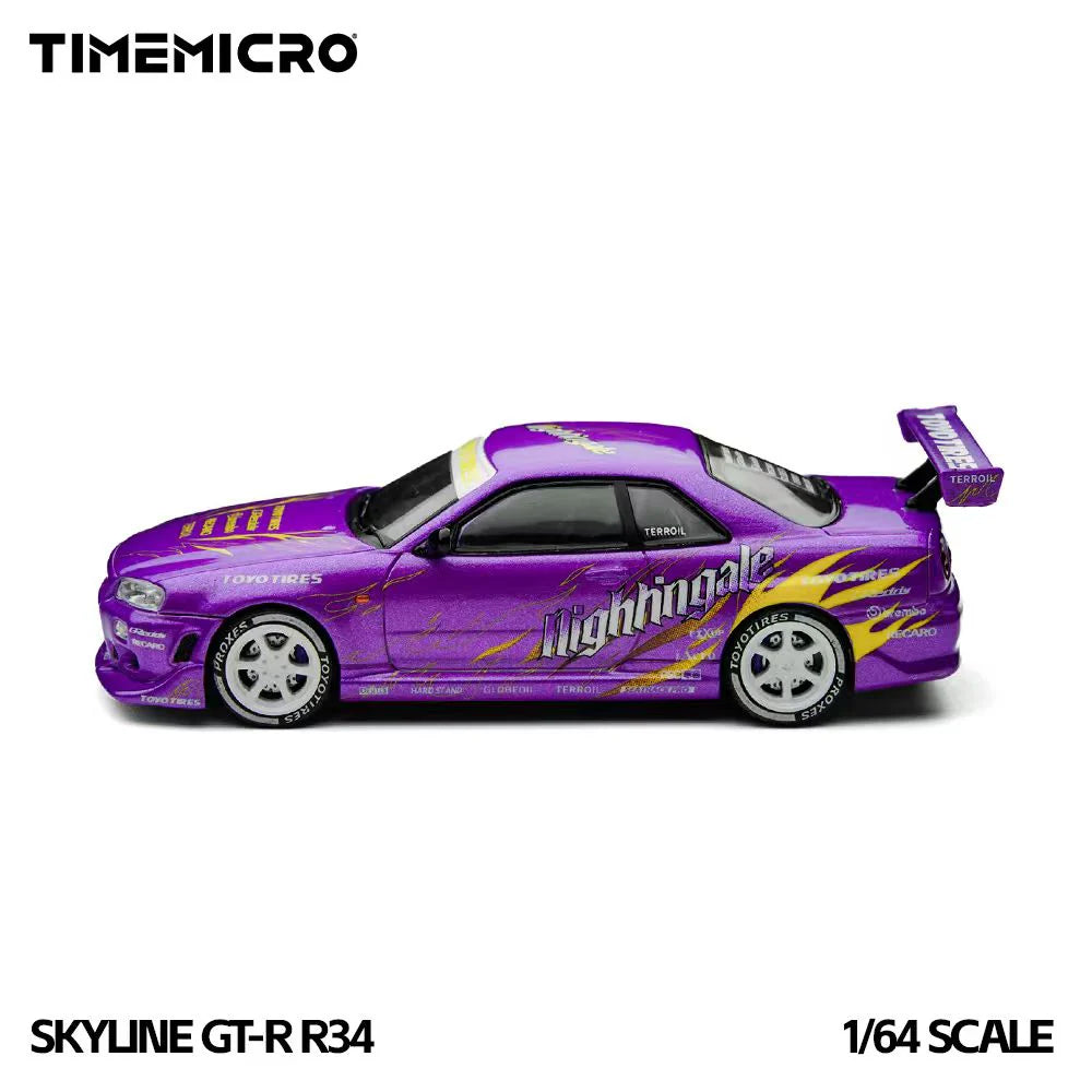 TimeMicro 1:64 Skyline R34 Drifting Flames